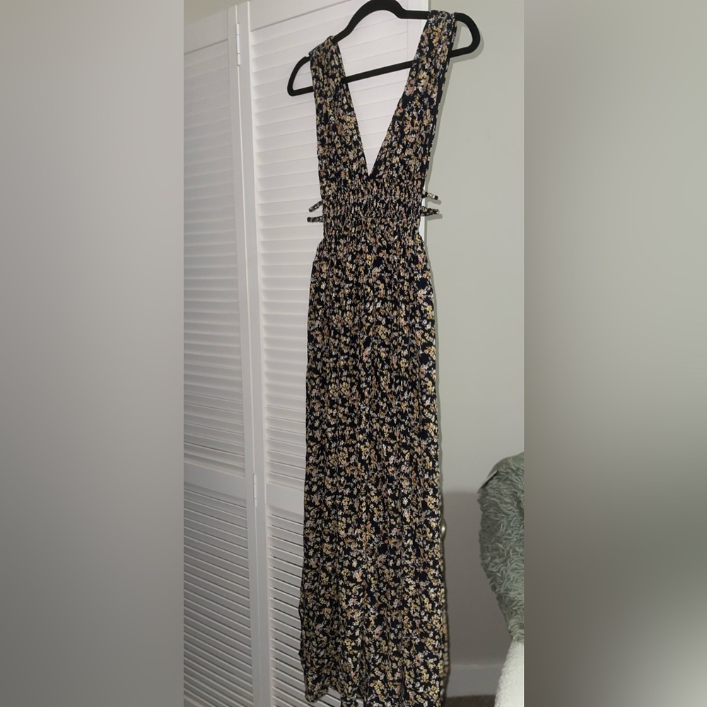 Floral Maxi Dress With Open Sides